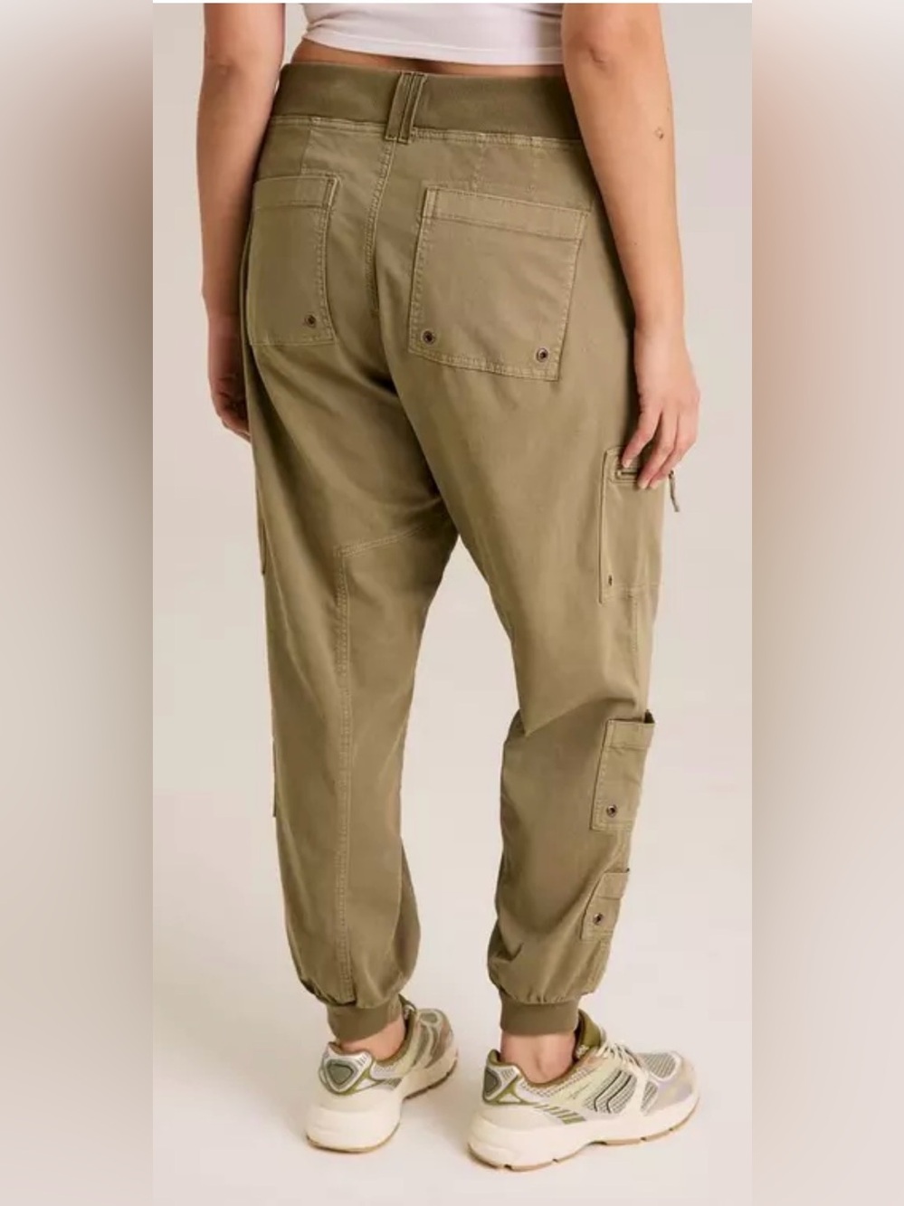 Torrid Festi Cargo Jogger Amy Olive Green Pockets NWT Plus Size 18 R - Picture 4 of 15